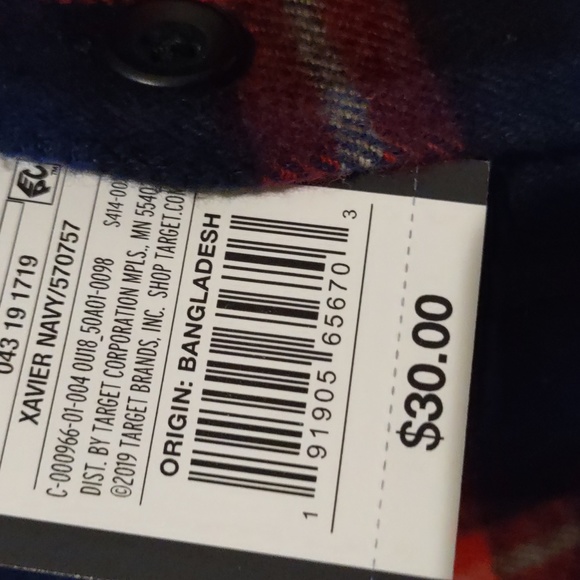 Men's new plaid flannel - Picture 3 of 3